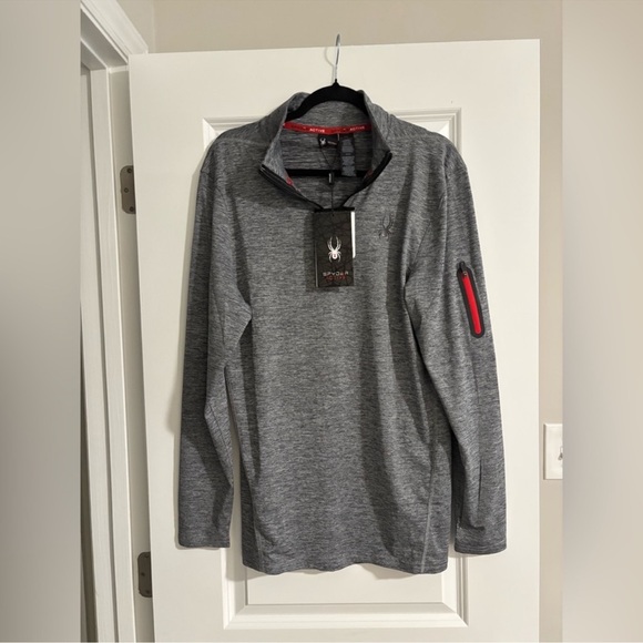 Men’s SPYDER Active Wear Quarter-Zip Pullover Sz LRG NWT - Picture 3 of 5